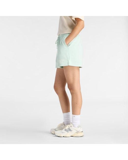 New Balance Green Logo French Terry Short
