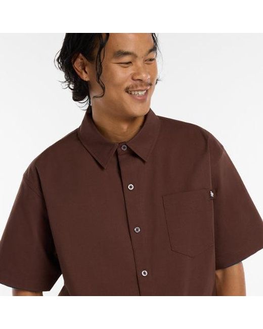 New Balance Brown Numeric Button Up Shirt for men