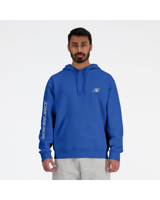 New Balance Blue Reflective Lines Hoodie for men