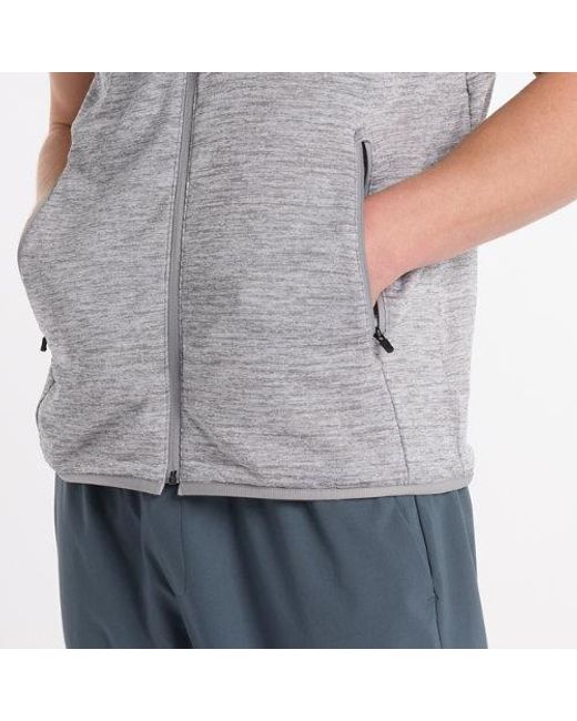 New Balance Gray Rc Essential Heat Grid Vest for men