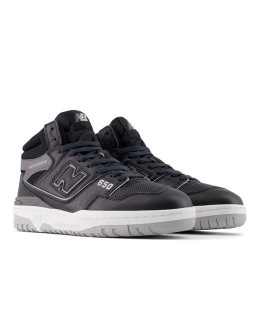 New Balance 650 In Black/grey/white Leather for men
