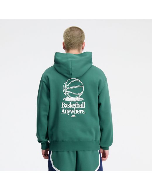Hoops fleece hoodie New Balance de hombre de color Green