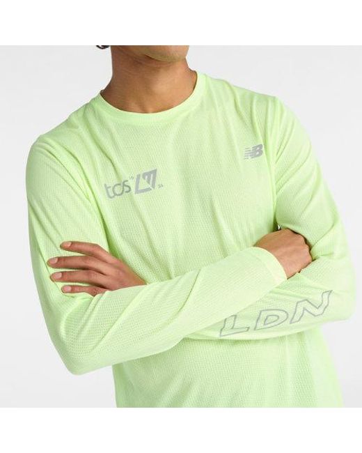 New Balance Green London Edition Rc Essential Long Sleeve for men