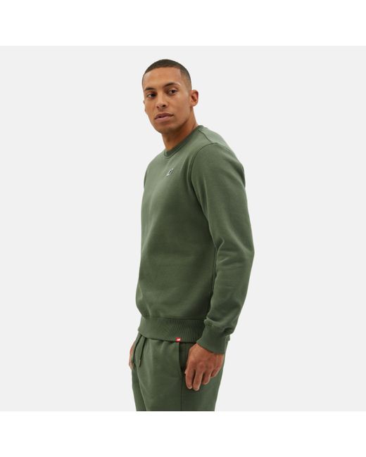 New Balance Nb Small Logo Crew Sweat In Green Cotton for men