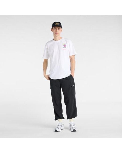 New Balance White London Edition Graphic T-Shirt 1 for men