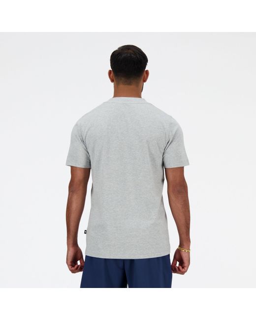 New Balance White Sport Essentials Triathlon T-shirt In Cotton for men
