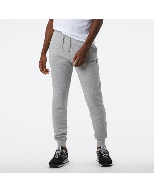 Homme Pantalons Nb Classic Core Fleece En, Cotton, Taille New Balance pour homme en coloris Gray