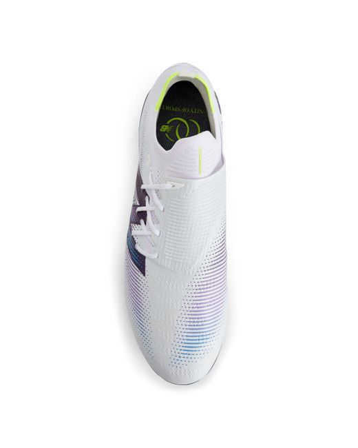 New Balance Blue Furon Pro Fg V7+ In White/green/purple Synthetic