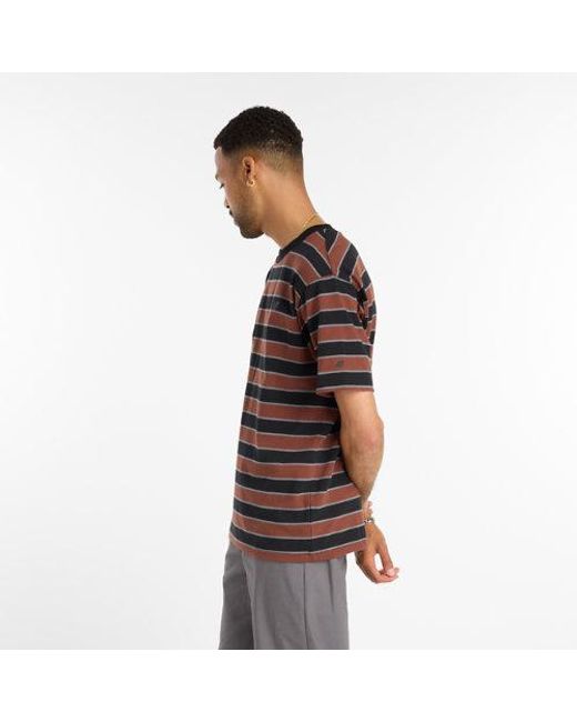 Hombre Numeric Thin Stripe T-Shirt En, Jersey De Algodón, Talla New Balance de hombre de color Brown