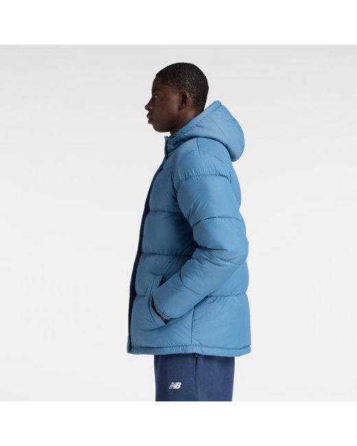 New Balance Blue Puffer Jacket for men