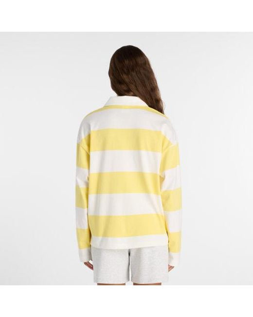 New Balance Yellow Rugby Long Sleeve Shirt