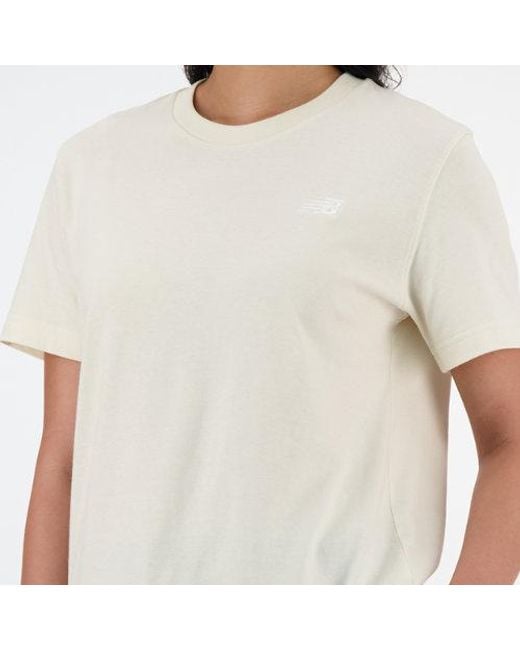 New Balance White Sport Essentials Jersey T-Shirt