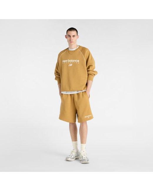New Balance Metallic Trackside Fleece Crew Shirt for men