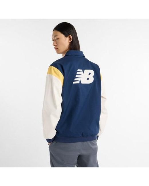 New Balance Blue Athletics Varsity Jacket for men