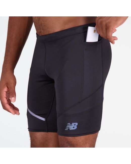 New Balance Q Speed 9 Inch 1/2 Tight In Black Poly Knit for men