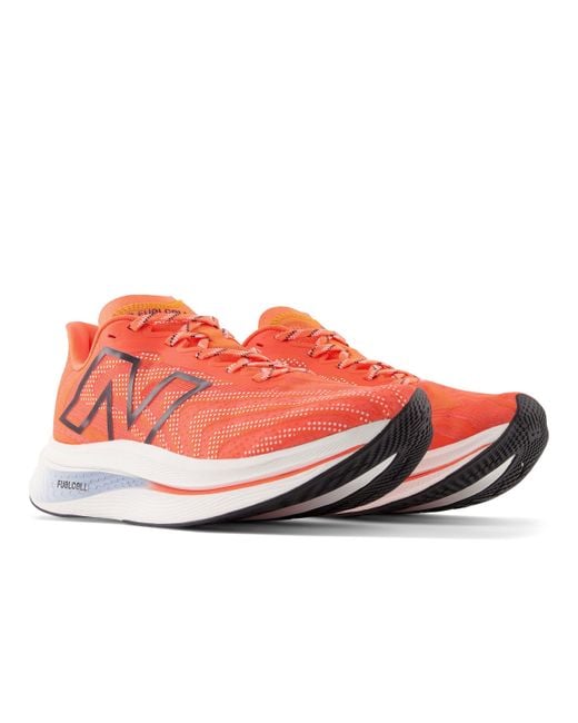 New Balance Red Fuelcell Supercomp Trainer V2 In Orange/black Synthetic for men