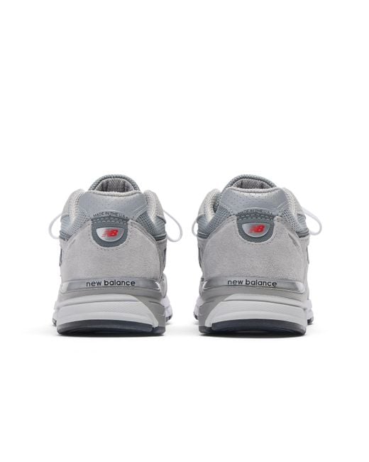 New Balance Gray Made In Usa 990v4 Core In Grey Leather