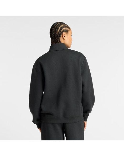 New Balance Black Reimagined Fleece Half Zip