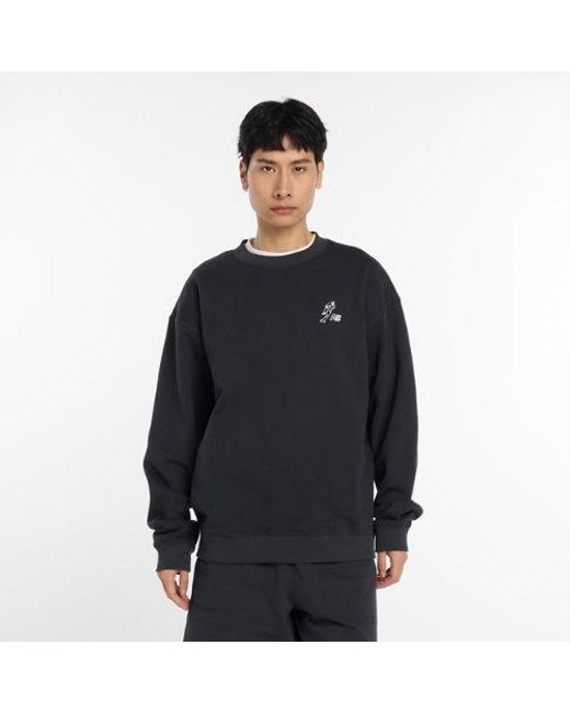 New Balance Blue Shohei Signature Fleece Crewneck for men