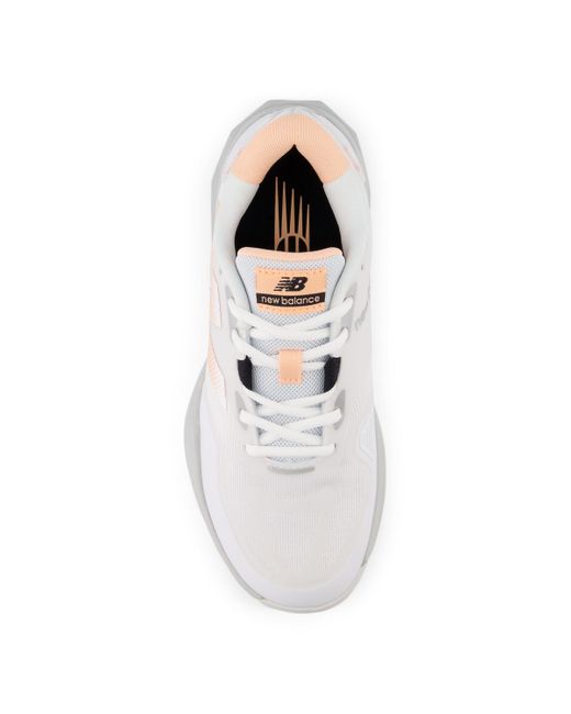 New Balance Fuelcell 796v4 Padel In White/orange/grey Synthetic