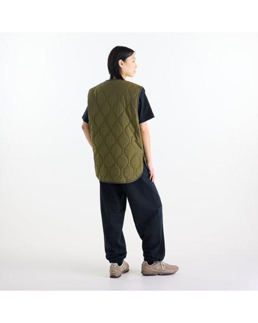 New Balance Green Quilted Vest