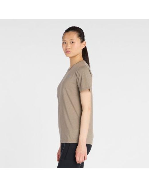 New Balance Gray Sport Essentials Heathertech T-Shirt
