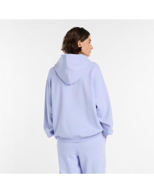 New Balance Blue Athletics French Terry Logo Hoodie