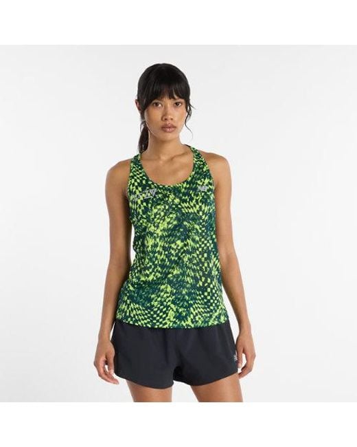 New Balance Green London Edition Rc Essential Printed Tank