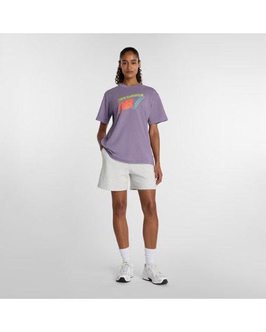New Balance Purple Classic Tri-Logo T-Shirt
