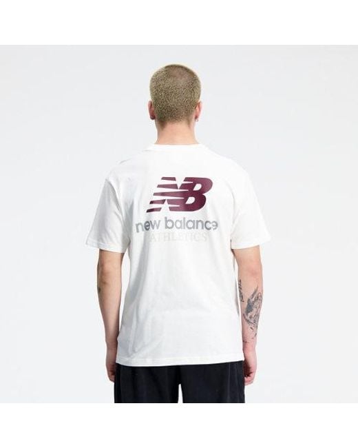 Homme T-Shirt Athletics Remastered Graphic Cotton Jersey Short Sleeve En, Taille New Balance pour homme en coloris White