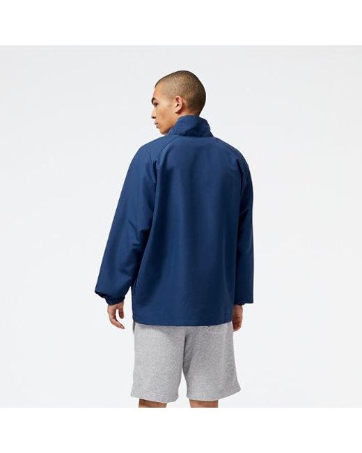 Sport Seasonal Woven Jacket En, Polywoven, Taille New Balance pour homme en coloris Blue