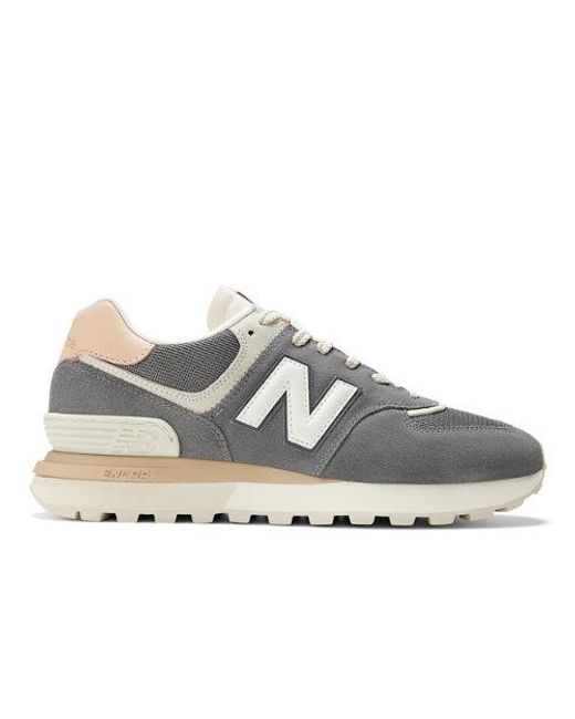 New Balance Gray 574 In Grey/white Suede/mesh