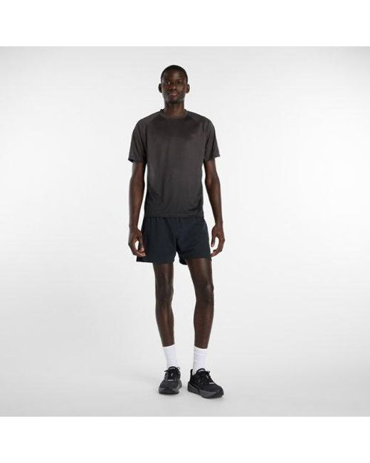 New Balance Black Viz-Tech Run T-Shirt for men
