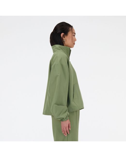 New Balance Green Sport essentials oversized jacket in grün