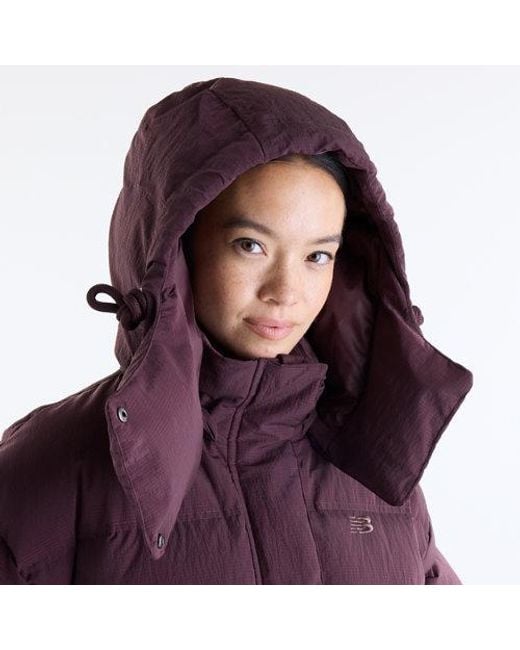 New Balance Purple Premium Puffer Jacket