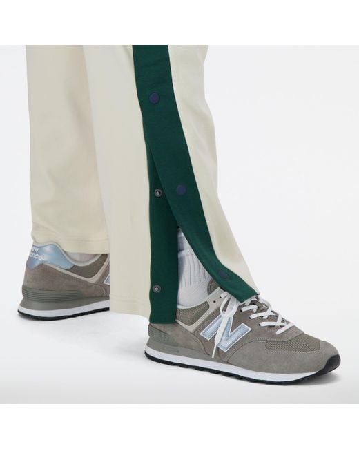 New Balance Green Sportswear's Greatest Hits Snap Pant In Poly Knit for men