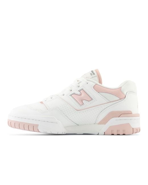New Balance 550 In White/pink Leather