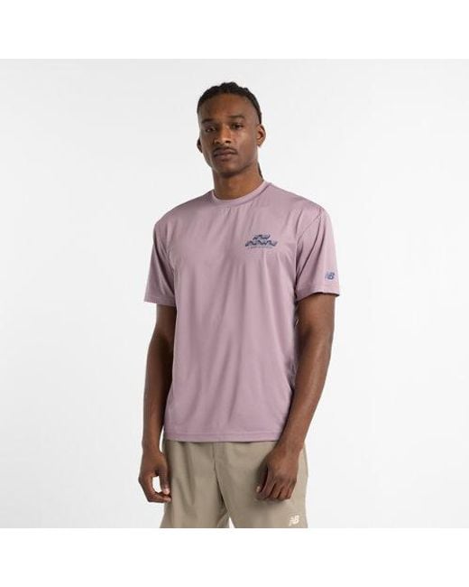 New Balance Purple Run Energy T-Shirt for men