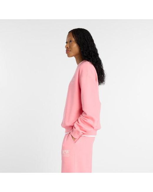 New Balance Pink Reimagined Fleece Crew