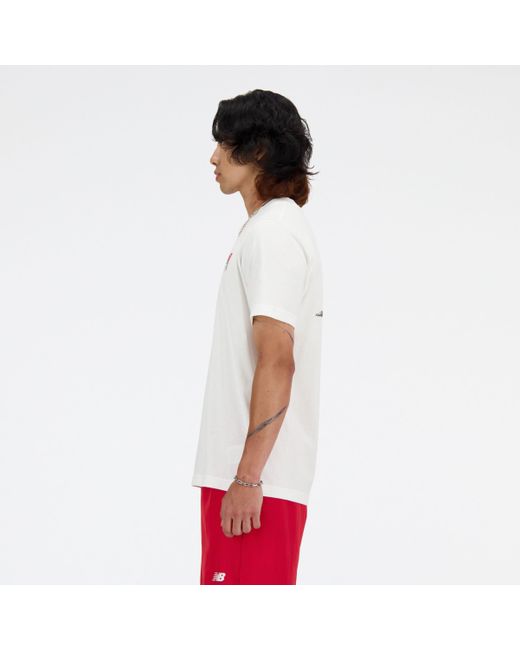 New Balance Sport essentials bookshelf t-shirt in weiß in White für Herren