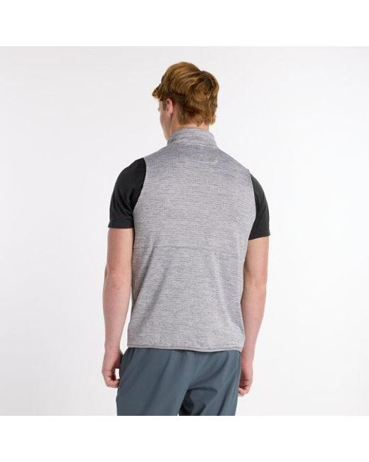New Balance Gray Rc Essential Heat Grid Vest for men
