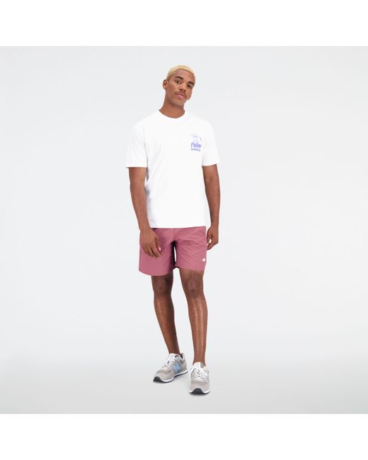 New Balance Essentials Always Half Full Cotton Jersey T-shirt In White for men