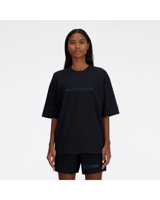 New Balance Black Hyper Density Jersey Oversized T-shirt