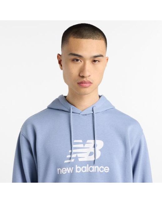 New Balance Blue Sport Essentials French Terry Logo Hoodie for men