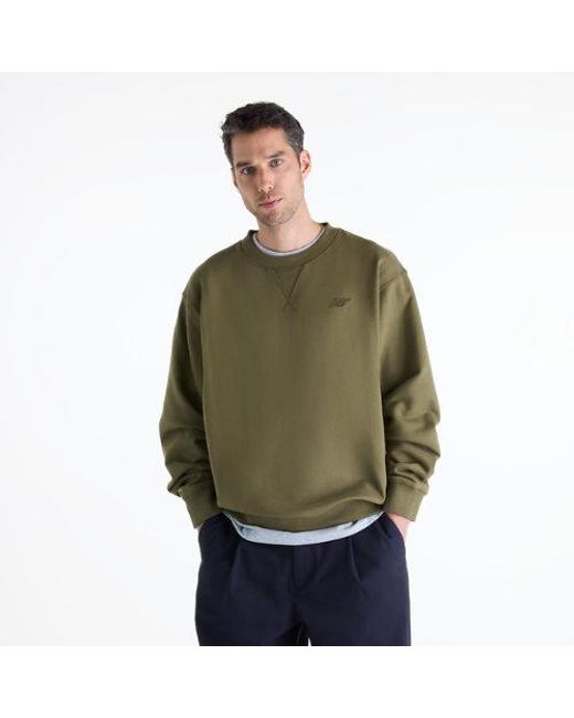 New Balance Green Numeric French Terry Crew for men
