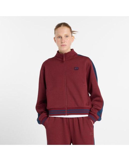 New Balance Red Post Season Pique Track Jacket