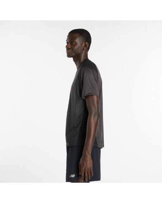 New Balance Black Viz-Tech Run T-Shirt for men