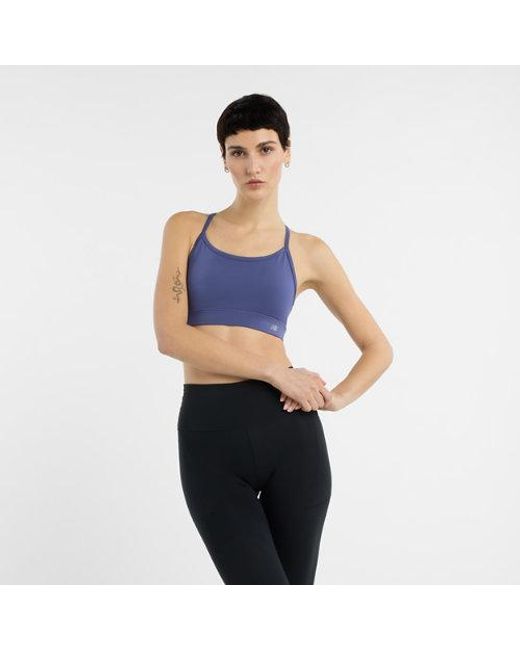 New Balance Blue Nb Essential Yoga Bra