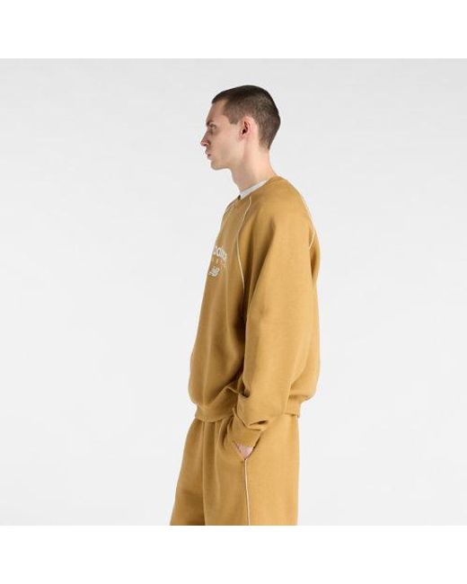 New Balance Metallic Trackside Fleece Crew Shirt for men