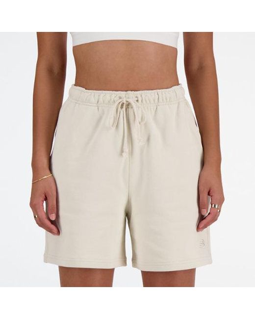 New Balance Blue Women Athletics French Terry Shorts